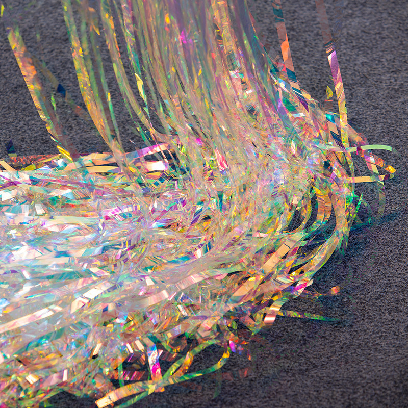 Plastic 3*8 Feet Fringe Decor Multicolor Fringe Party Backdrop