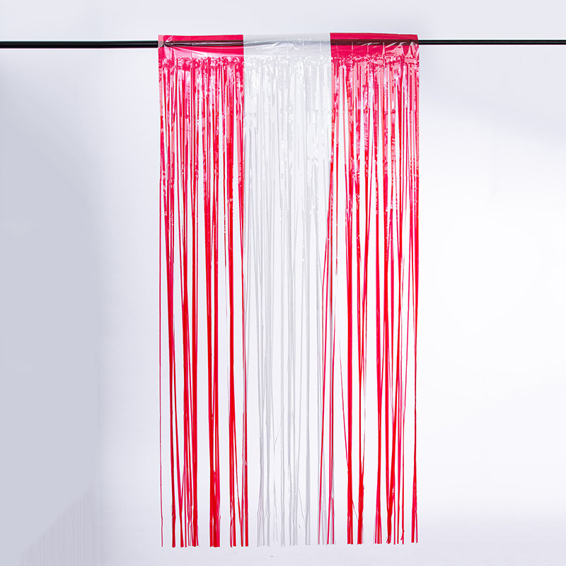 Red Foil Curtain Colorful Fringe Backdrop 1x2m Tinsel Curtain Backdrop